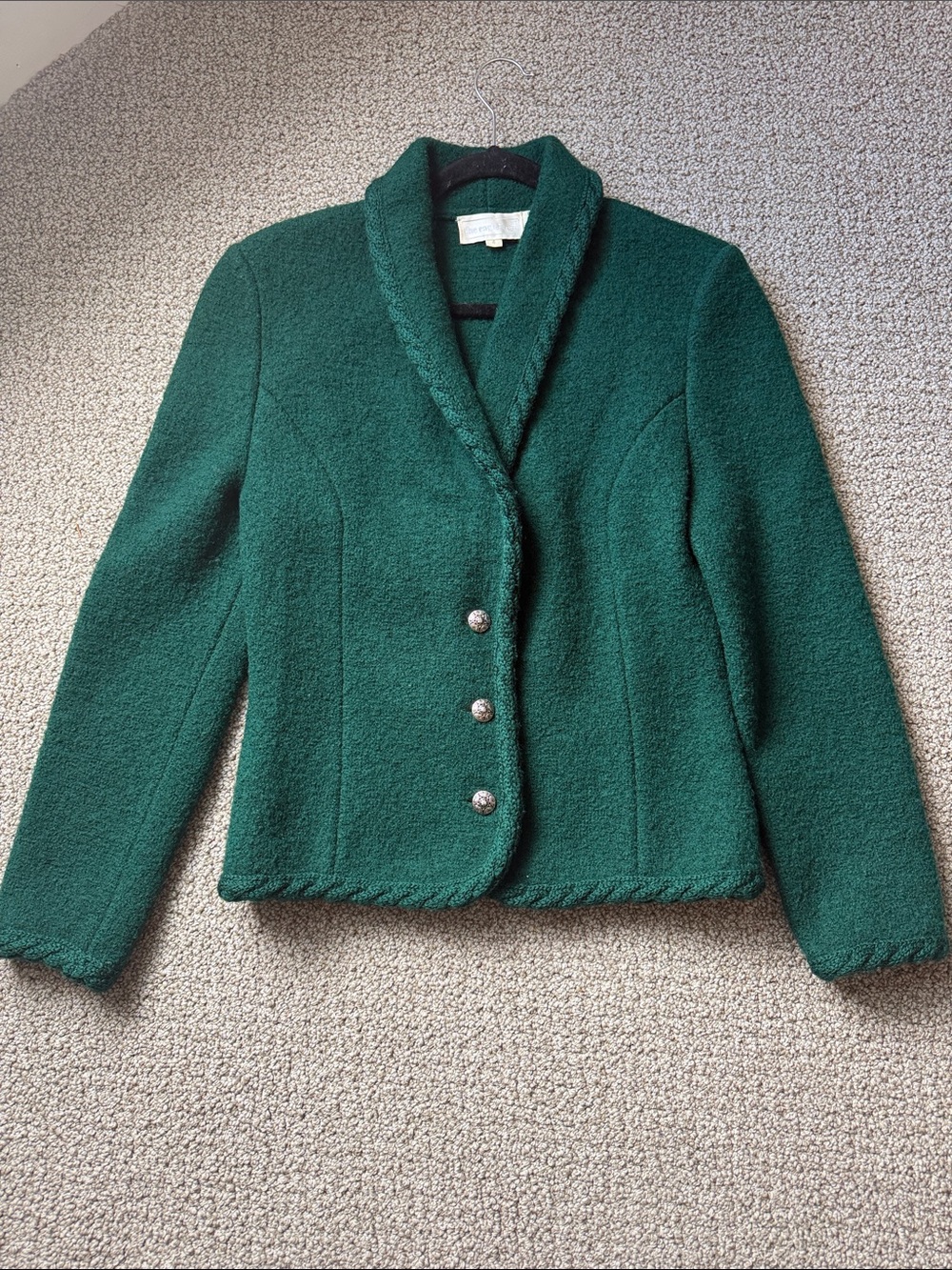 Vintage The Eagle’s Eye Green Wool Blazer Jacket Size 4